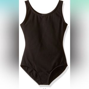 Capezio girls Classic High-neck Tank Leotard size L black NWT